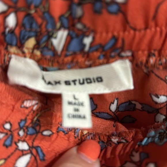 Max Studio floral high low ruffled midi skirt flowy flounce elastic waist large - Picture 5 of 12